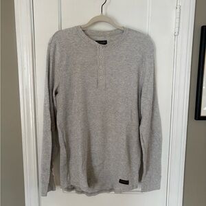 Abercrombie & Fitch Gray Long Sleeve Henley